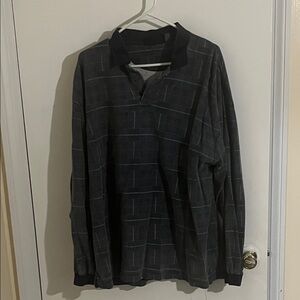 Trader Bay Dark Plaid Long Sleeve Shirt